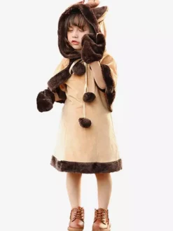 Bodycon Christmas Khaki Dress Polyester Two-Tone Christmas Holidays Costumes