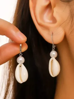 Bohemian Shell Shaped Earrings For Women 2026