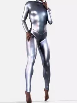 Booty Sculpted Full Metallic Bodysuit Latex Catsuits Halloween