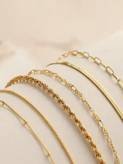 Bracelet Multi-Layer Beaded Braid Plated Chic Casual Bracelet