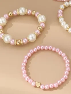 Bracelet Pearl Harmoniously Varied Beaded Star 4PCS Bracelets