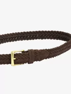 Braided Leather Belt Distressed Retro Women's Belts With Buckle