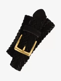Braided Leather Belt Distressed Retro Women's Belts With Buckle