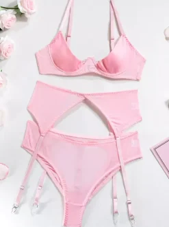 Bras Lingerie Pink Lace Women Bra