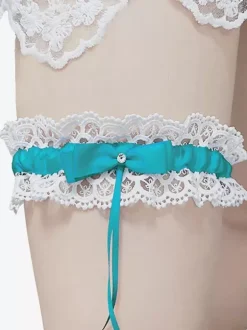 Bridal Accessories Wedding Garters for Bride Pink Lace Indoor For Women