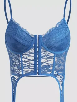 Bridal Lingerie Corsets White Sexy Floral Print Back Bandage Daily Casual Lace Camisole Tank Top