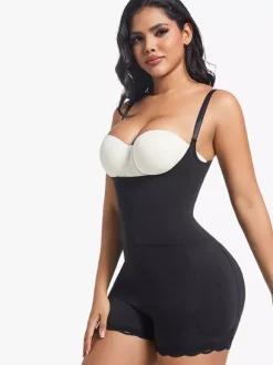 Bridal Lingerie Lingerie Shapewear Nude Sleeveless Straps Full-Body Shaper Plus Size Tummy Control Bust Support Bodysuit Butt Lift Waist Cincher Girdle