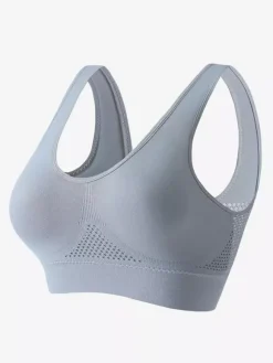 Bridal Lingerie Open-Back Yoga Bra Thin Unpadded Wireless Lifting Fit Plus Size Sexy Mesh Workout Crop Top