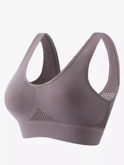 Bridal Lingerie Open-Back Yoga Bra Thin Unpadded Wireless Lifting Fit Plus Size Sexy Mesh Workout Crop Top