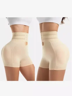 Bridal Lingerie Plus Size Adjustable Shaping Shorts For Women Hook & Eye Waist Removable Hip Pads Curvy Butt Lift