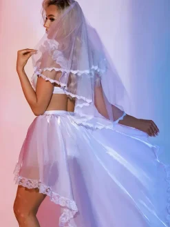 Bridal Lingerie Women's Sexy Costumes Bridal Wedding Role Play Lingerie Set