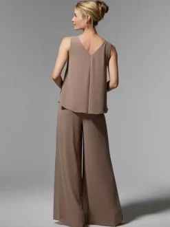 Bridal Mother Dress Jewel Neck Long Sleeves A-Line Beaded Ankle-Length Guest Dresses For Wedding