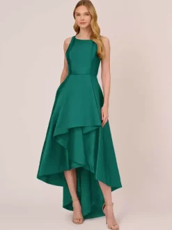 Bridal Mother Dress Jewel Neck Sleeveless A-Line Ruffles Irregular Wedding Guest Dresses
