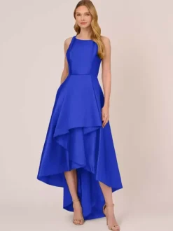 Bridal Mother Dress Jewel Neck Sleeveless A-Line Ruffles Irregular Wedding Guest Dresses