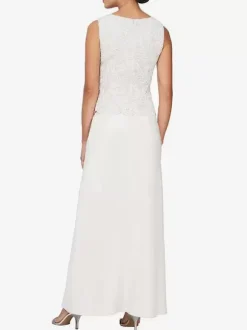 Bridal Mother Dress Square Neck Long Sleeves A-Line Lace Guest Dresses For Wedding