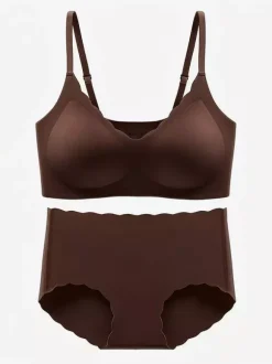 Bridal Nude Lingerie 2-Piece Seamless Bra Panty Sets