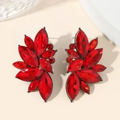 Bridal Earrings Rhinestone Pierced Bridal Jewelry Acc