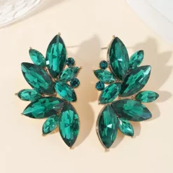 Bridal Earrings Rhinestone Pierced Bridal Jewelry Acc