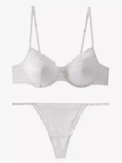 Bridal Lace Lingerie Nude 2-Piece Bra Panty Sets