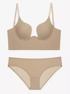 Bridal Lingerie Bustier Bra And Pantie 2-Piece Set Push Up Women's Underwear