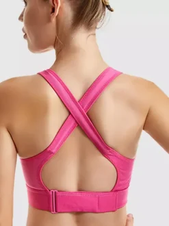Bridal Lingerie Bustiers White Two-Tone Shaping Front-Zip Sports Bra For Women High Support Wireless Racerback Yoga Bra