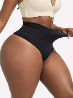 Bridal Lingerie High-Waisted Thong Bodysuit For Women Plus Size Tummy Control Waist Cincher Butt Lifting Sculpting Girdle