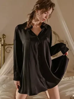 Bridal Lingerie Pajamas Sleepwear Robes White Bows Silk-like Backless Lingerie
