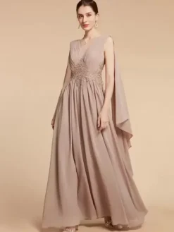 Bridal Mother Dress Designed Neckline Sleeveless A-Line Ruffles Guest Dresses For Wedding
