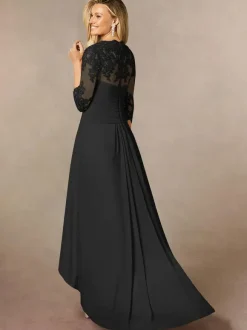 Bridal Mother Dress Sweetheart Neck 3/4 Length Sleeves A-Line Lace Guest Dresses For Wedding