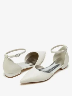 Bridal Shoes Bridal Flats PU Leather Pointed Toe