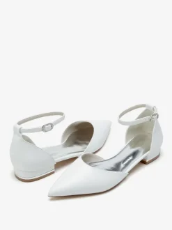 Bridal Shoes Bridal Flats PU Leather Pointed Toe