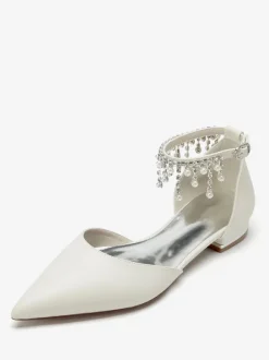 Bridal Shoes Bridal Flats PU Leather Pointed Toe