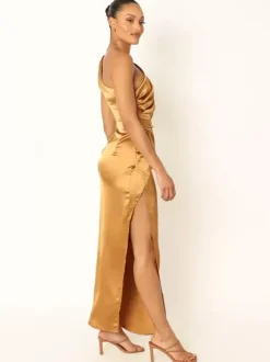 Bridesmaid Dresses Elastic Silk Like Satin Ball Gown Ankle-Length Wedding Party Dress