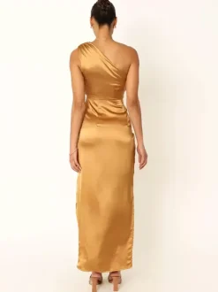 Bridesmaid Dresses Elastic Silk Like Satin Ball Gown Ankle-Length Wedding Party Dress