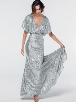 Bridesmaid Dresses Sequined Mermaid Floor-Length Formal Gowns