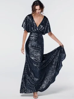 Bridesmaid Dresses Sequined Mermaid Floor-Length Formal Gowns