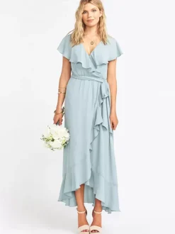 Bridesmaid Dress A-Line Ankle-Length Chiffon Formal Gowns Free Customization