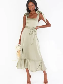 Bridesmaid Dresses A-Line Tea-Length Backless Formal Gowns Free Customization