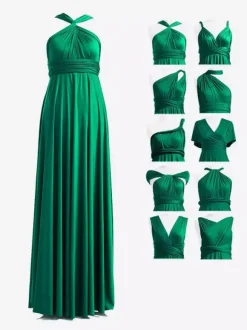 Bridesmaid Dresses Chiffon A-Line Floor-Length Formal Gowns