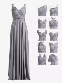 Bridesmaid Dresses Chiffon A-Line Floor-Length Formal Gowns