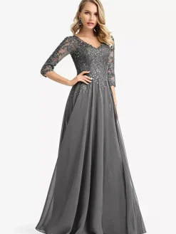Bridesmaid Dresses Chiffon A-Line Floor-Length Wedding Party Dress