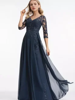 Bridesmaid Dresses Chiffon A-Line Floor-Length Wedding Party Dress