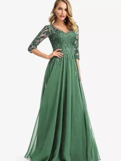 Bridesmaid Dresses Chiffon A-Line Floor-Length Wedding Party Dress
