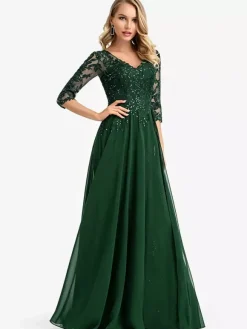 Bridesmaid Dresses Chiffon A-Line Floor-Length Wedding Party Dress