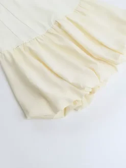 Bubble Hem Mini Dress For Women - Coquette Aesthetic Ruffle Corset Fit - Summer Beach Party Look 2026
