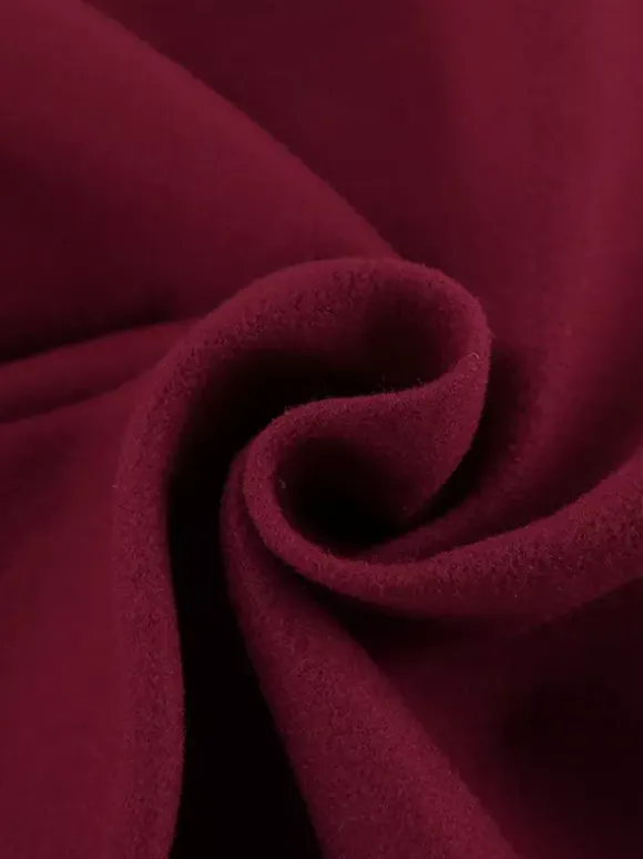 Burgundy Red Women's Cropped Jacket - Chic Turn Down Collar Zip Up Elastic Hem - Spring Casual Streetwear 2026