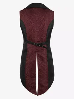 Burgundy Vintage Vintage Polyester Sleeveless Retro Costumes For Man