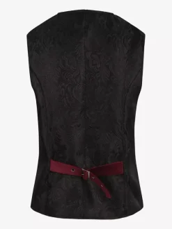Burgundy Vintage Vintage Sleeveless Waistcoat Retro Costumes For Man