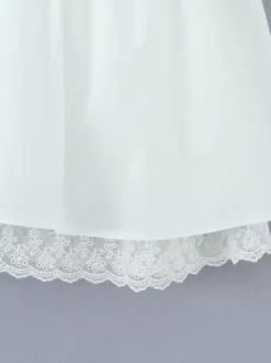 Butter Yellow Sleeveless Lace-Trimmed Mini Corset Dress With Lace-up Back 2026