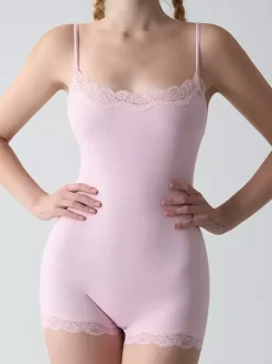 Camisole Bodysuit Lingerie Shapewear Black Lace
